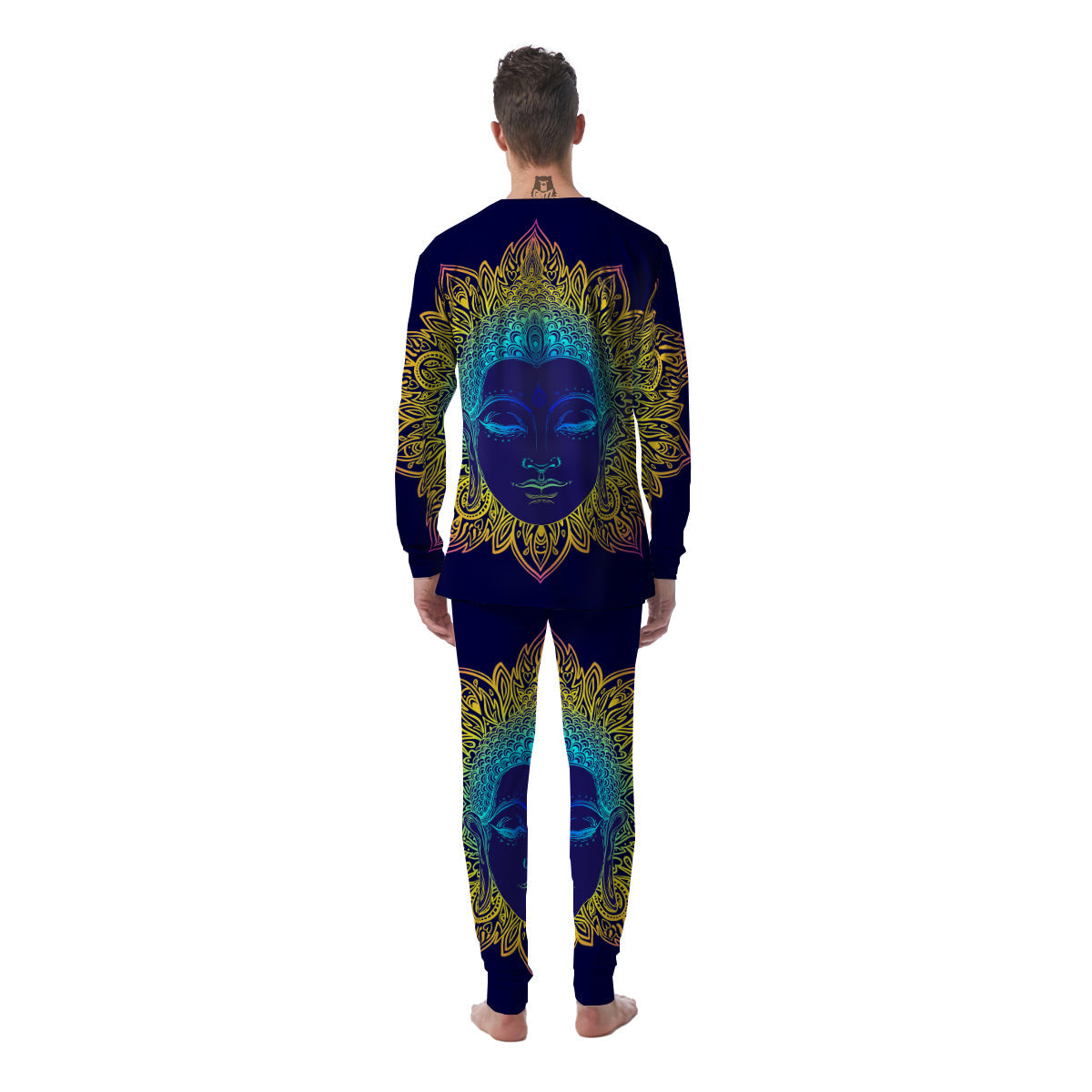 Mandala Buddha Colorful Print Men's Pajamas-grizzshop
