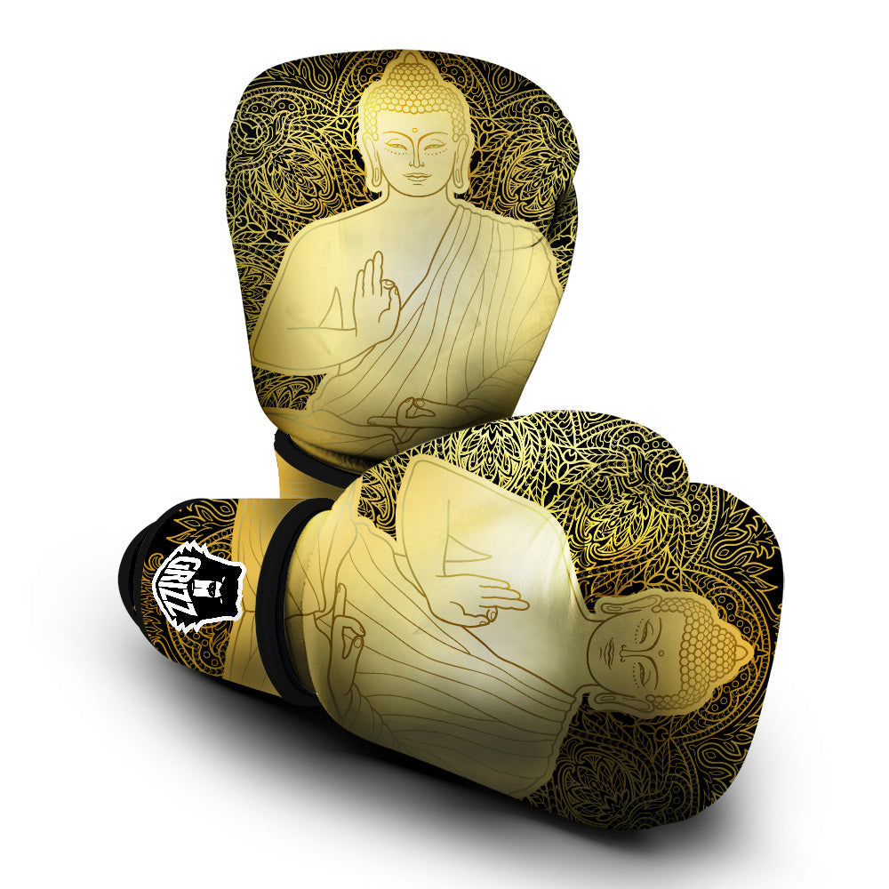 Mandala Buddha Statue Print Boxing Gloves-grizzshop