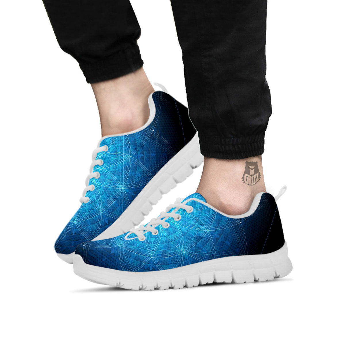 Mandala Light Print White Sneaker-grizzshop
