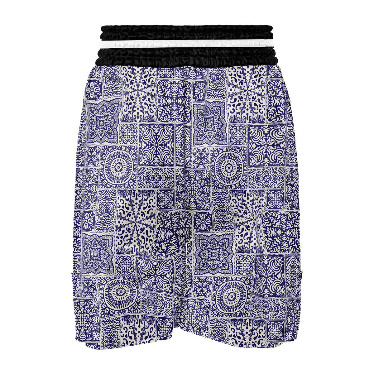 Mandala Patchwork Square Bohemian Print Pattern Boxing Shorts-grizzshop