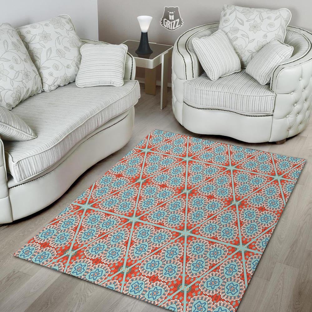 Mandala Triangle Bohemian Print Pattern Floor Mat-grizzshop
