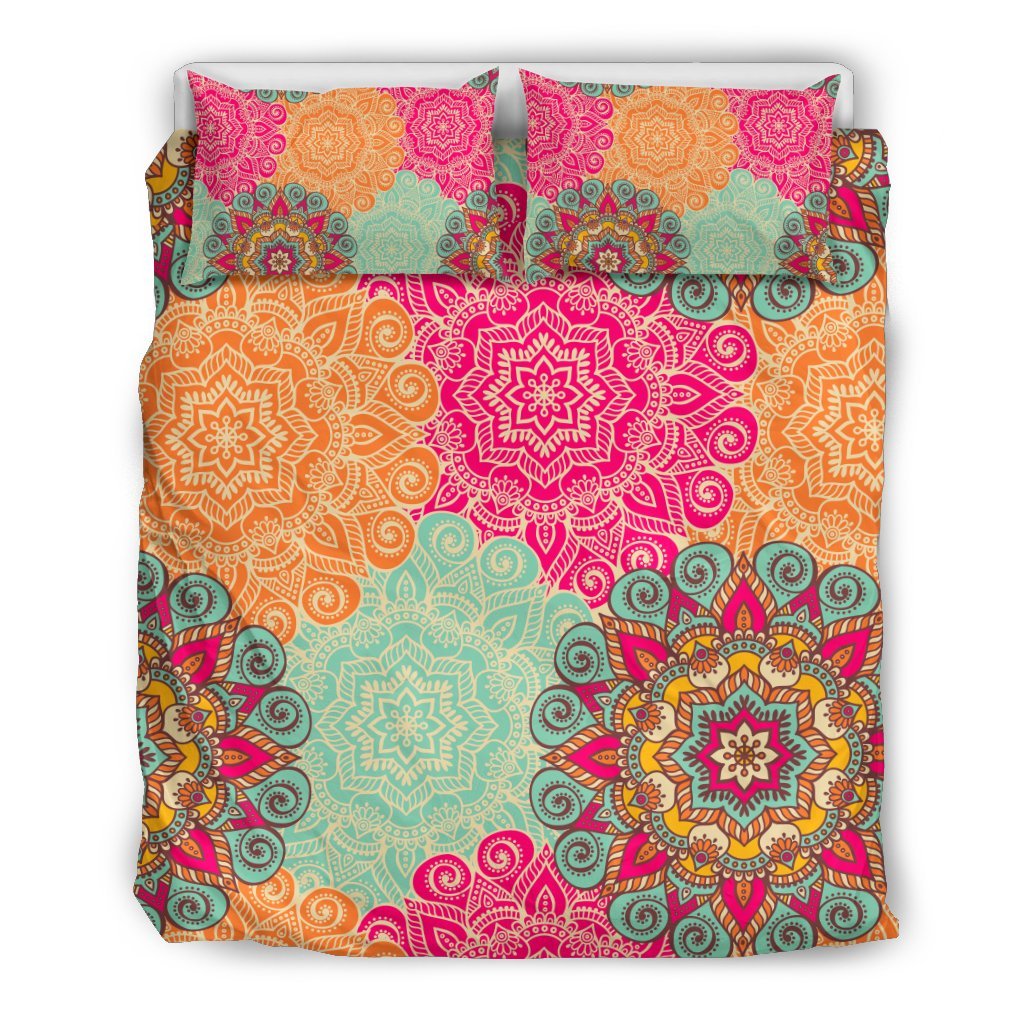 Mandala Bohemian Boho Pattern Print Duvet Cover Bedding Set-grizzshop