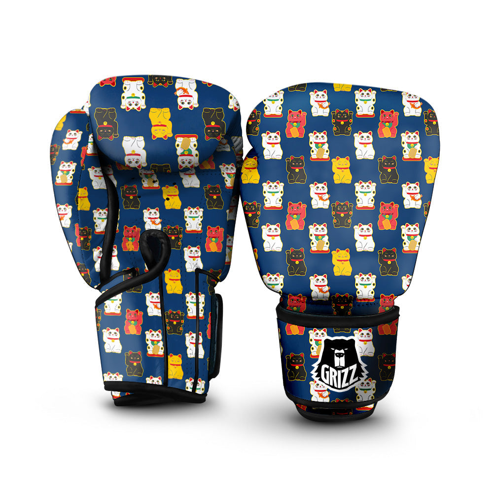Maneki Neko Colorful Print Pattern Boxing Gloves-grizzshop