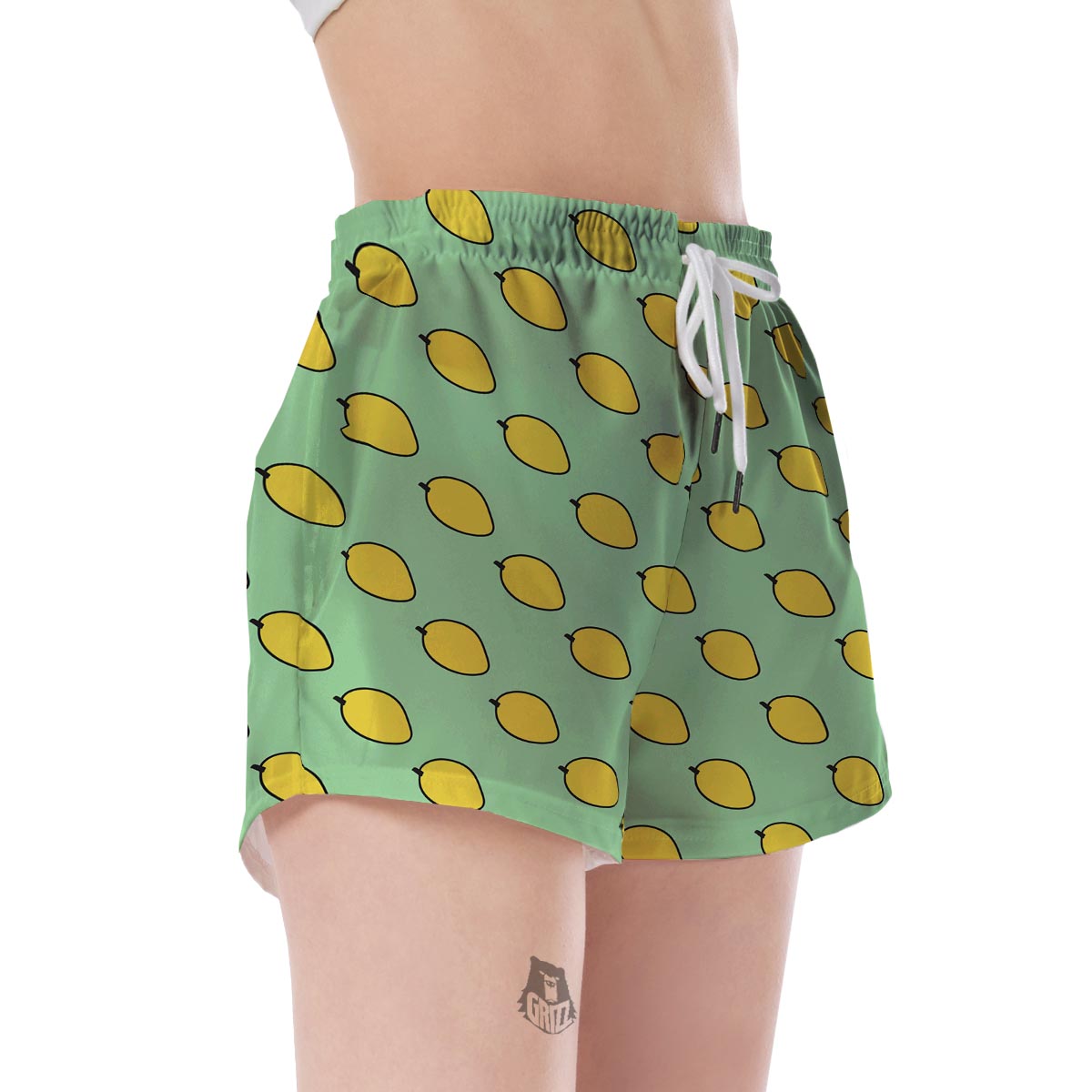 Mango Cute Pattern Print Women's Shorts-grizzshop