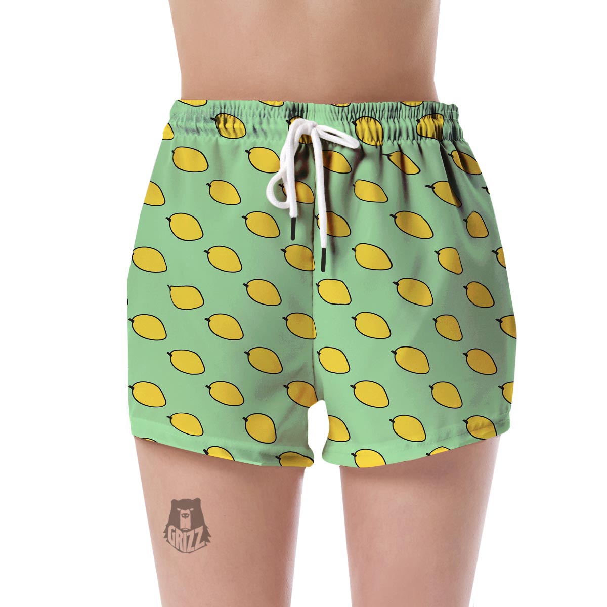Mango Cute Pattern Print Women's Shorts-grizzshop