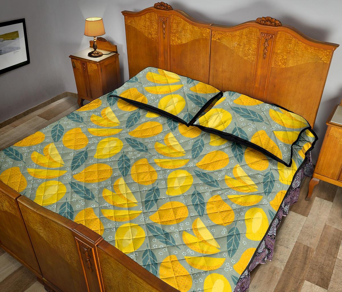 Mango Cute Print Pattern Bed Set Quilt-grizzshop
