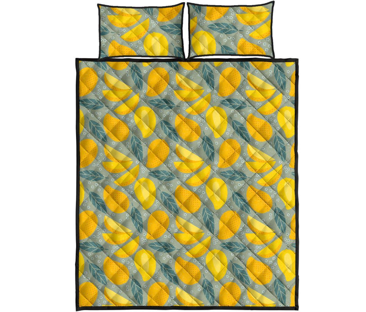 Mango Cute Print Pattern Bed Set Quilt-grizzshop