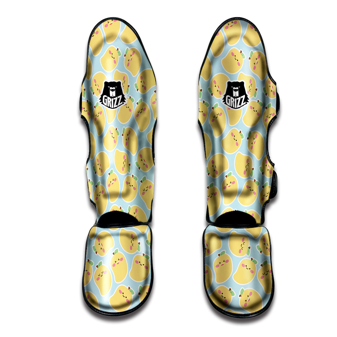 Mango Cute Print Pattern Muay Thai Shin Guards-grizzshop