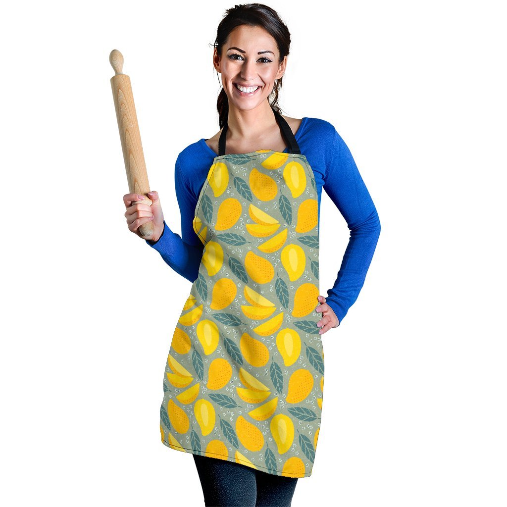 Mango Cute Print Pattern Women's Apron-grizzshop