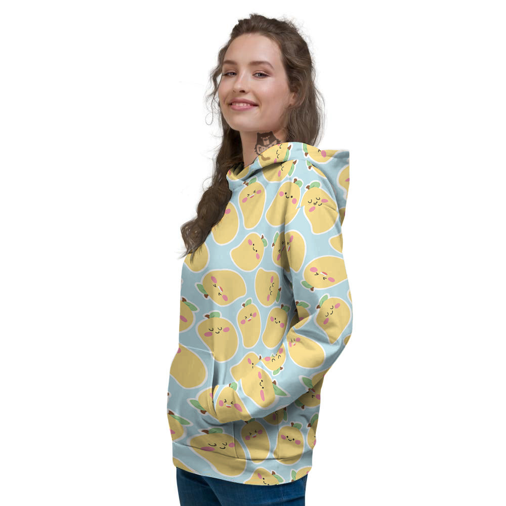 Mango Cute Print Pattern Women's Hoodie-grizzshop