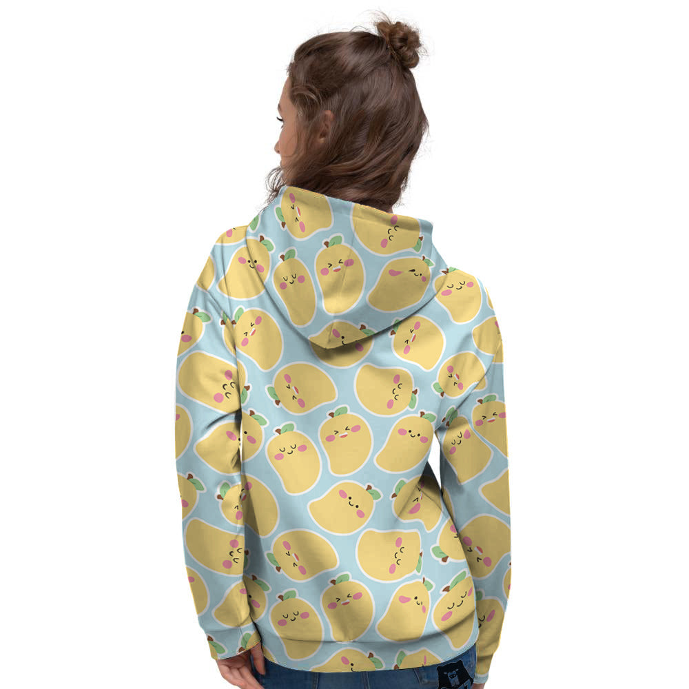 Mango Cute Print Pattern Women's Hoodie-grizzshop