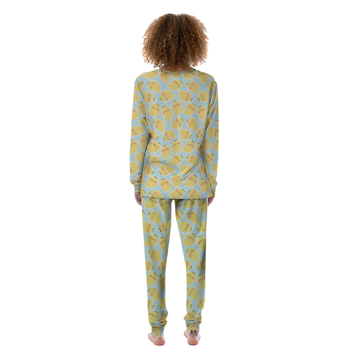 Mango Cute Print Pattern Women's Pajamas-grizzshop