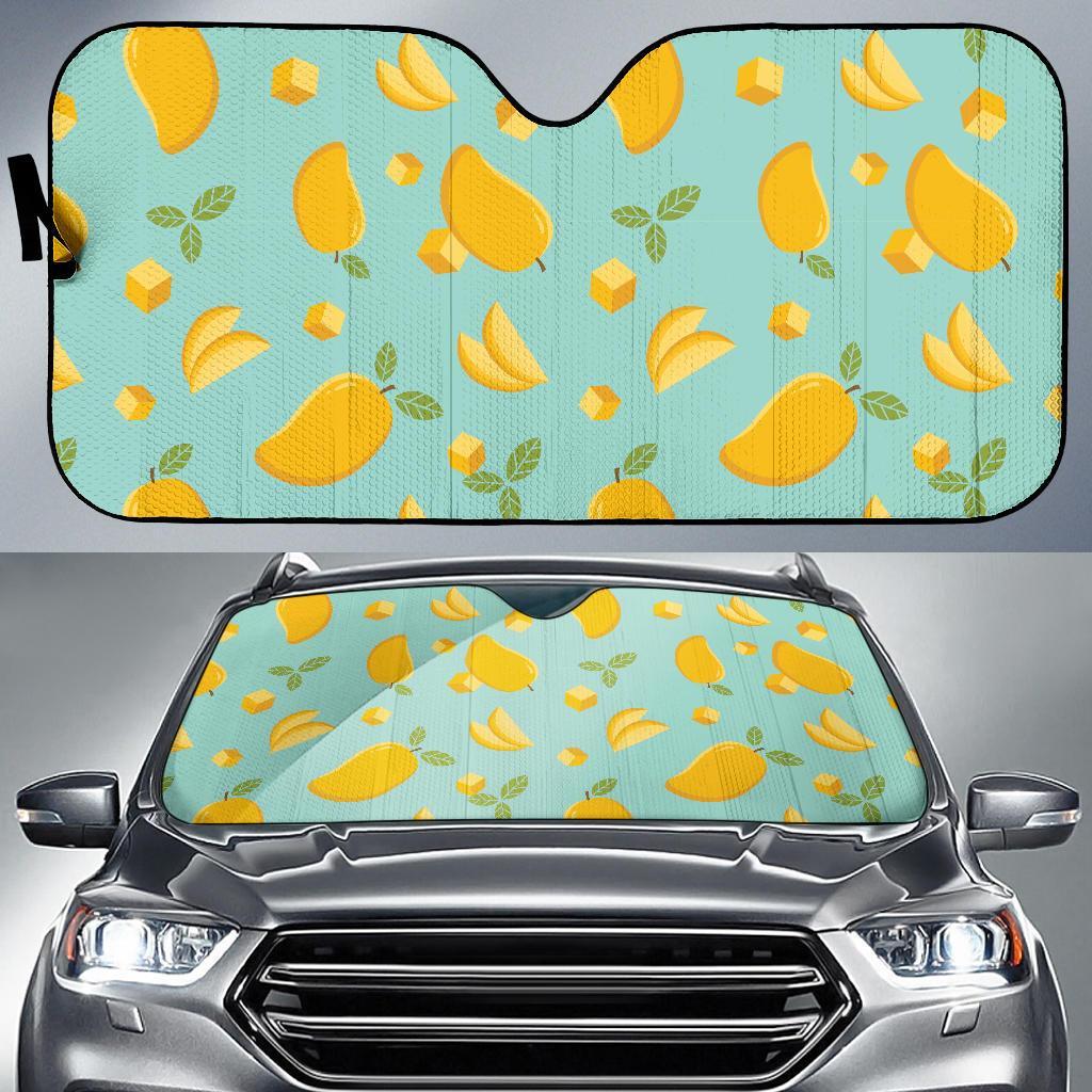 Mango Pastel Pattern Print Car Sun Shade-grizzshop