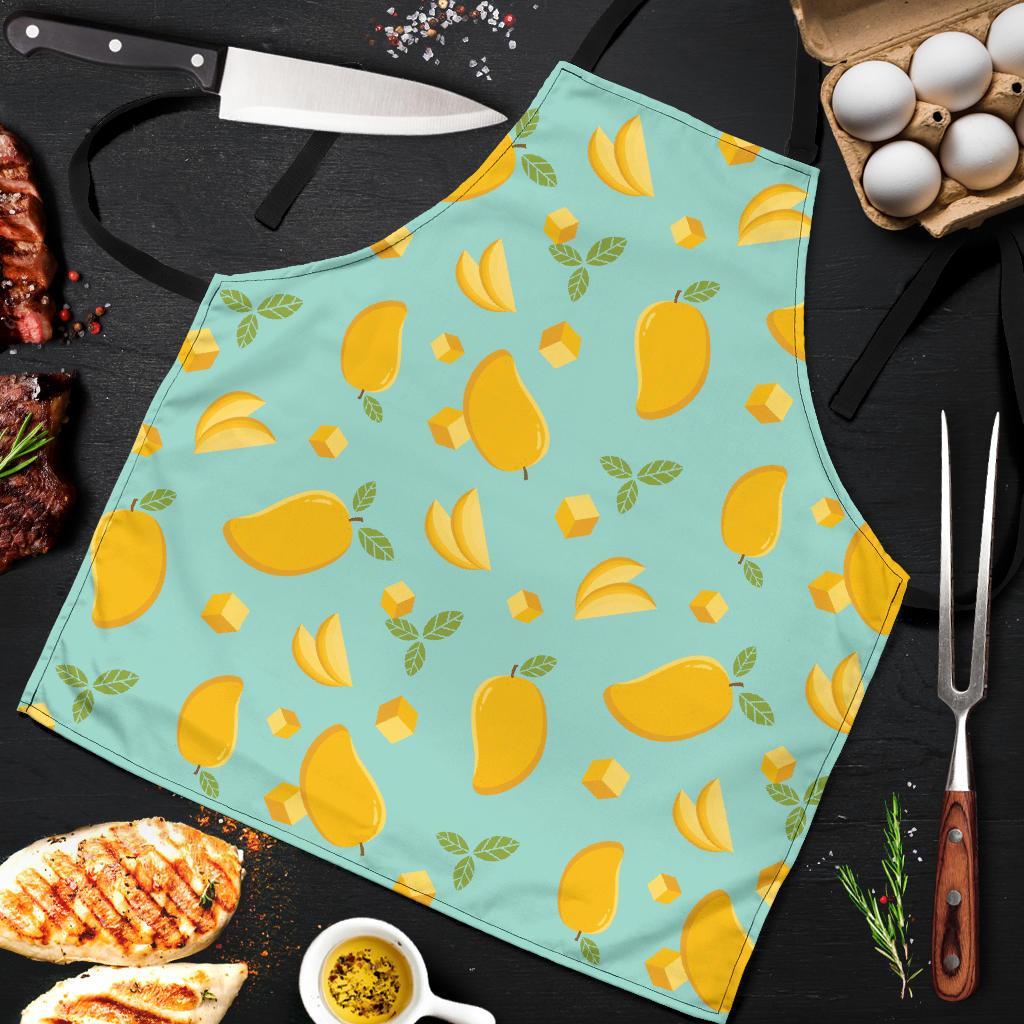Mango Pastel Pattern Print Men's Apron-grizzshop
