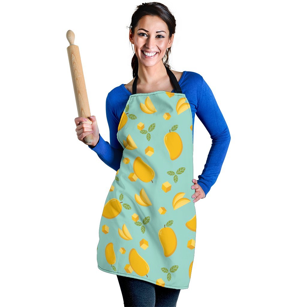 Mango Pastel Pattern Print Women's Apron-grizzshop