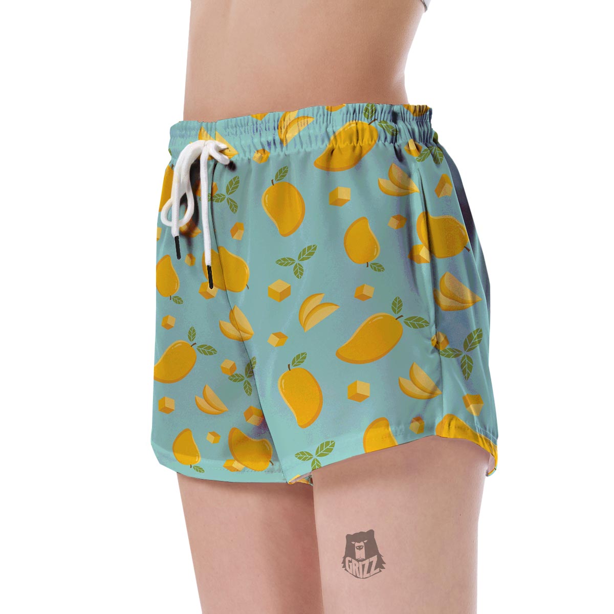 Mango Pastel Pattern Print Women's Shorts-grizzshop