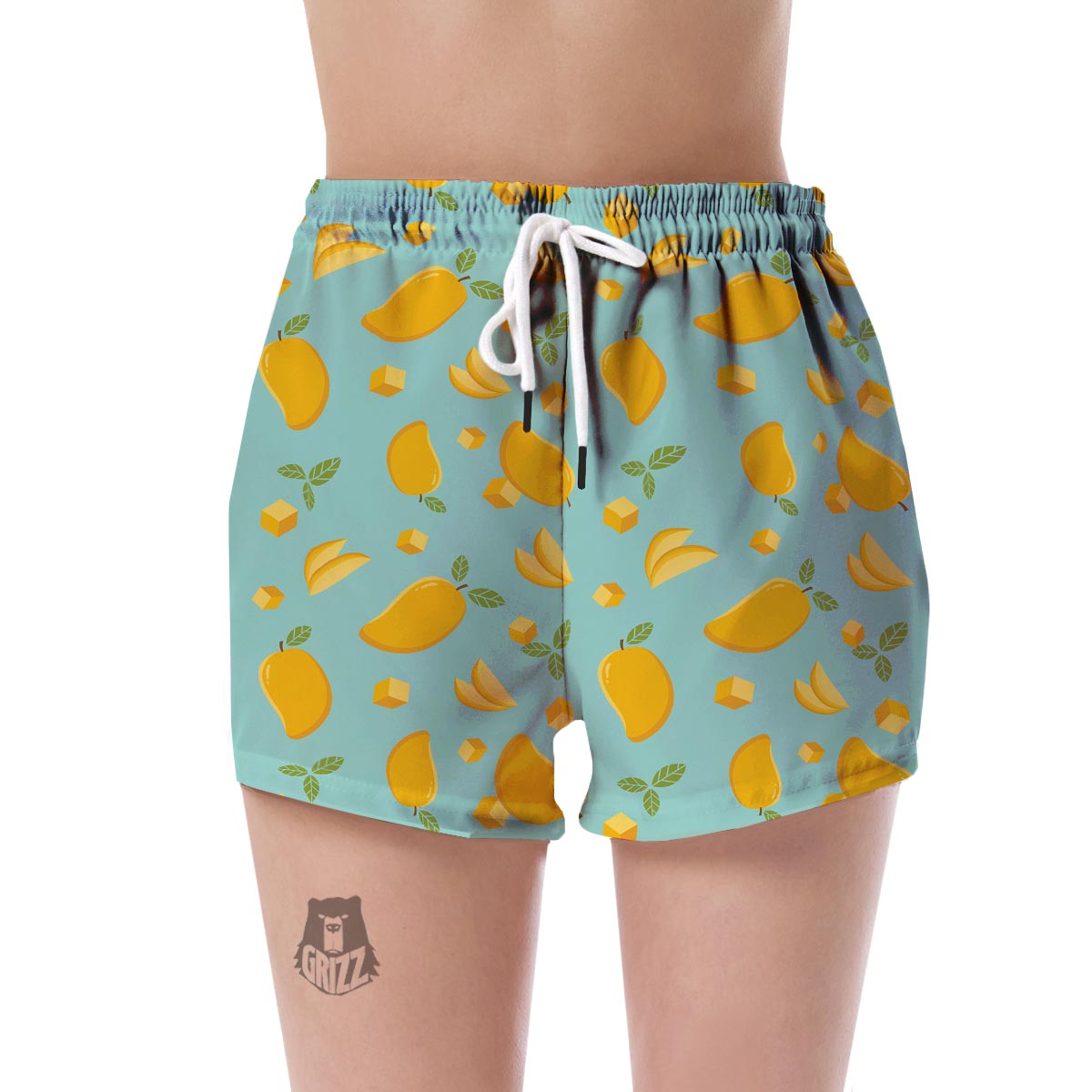 Mango Pastel Pattern Print Women's Shorts-grizzshop