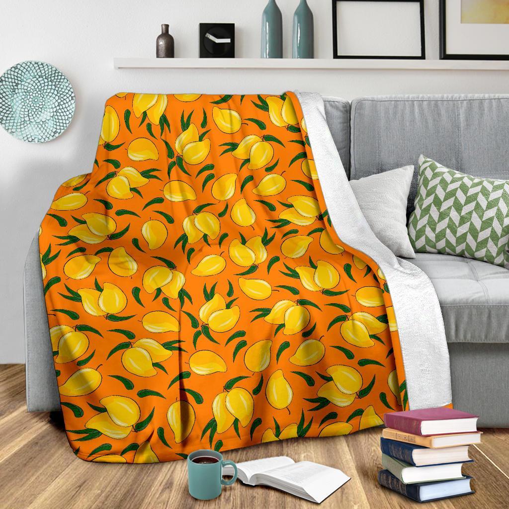 Mango Pattern Print Blanket-grizzshop