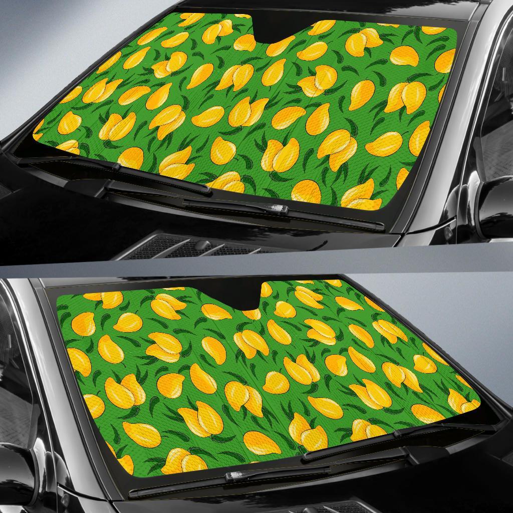 Mango Print Pattern Car Sun Shade-grizzshop
