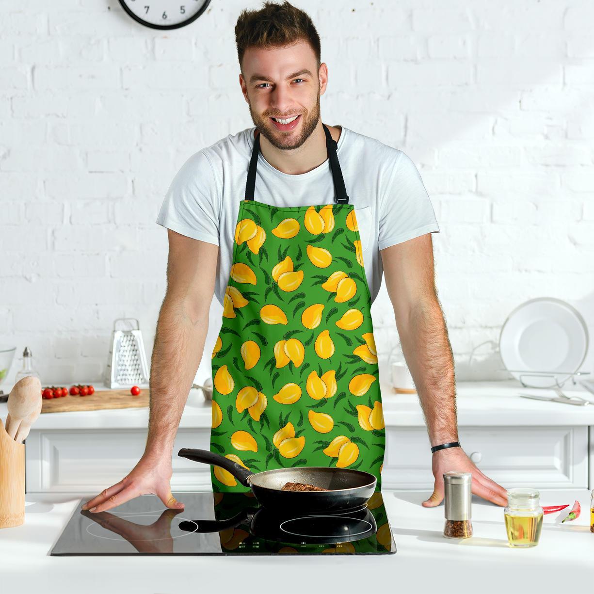 Mango Print Pattern Men's Apron-grizzshop