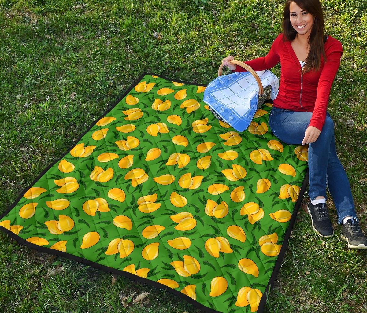 Mango Print Pattern Quilt-grizzshop