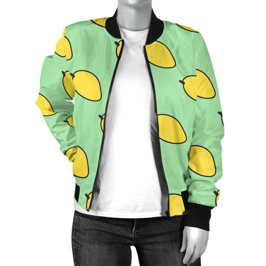 Mango Cute Pattern Print Women Casual Bomber Jacket-grizzshop