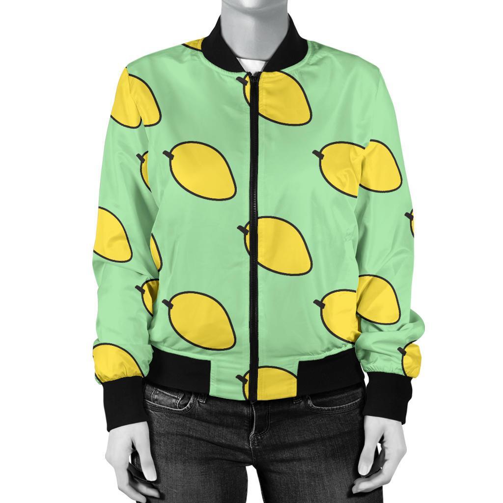 Mango Cute Pattern Print Women Casual Bomber Jacket-grizzshop
