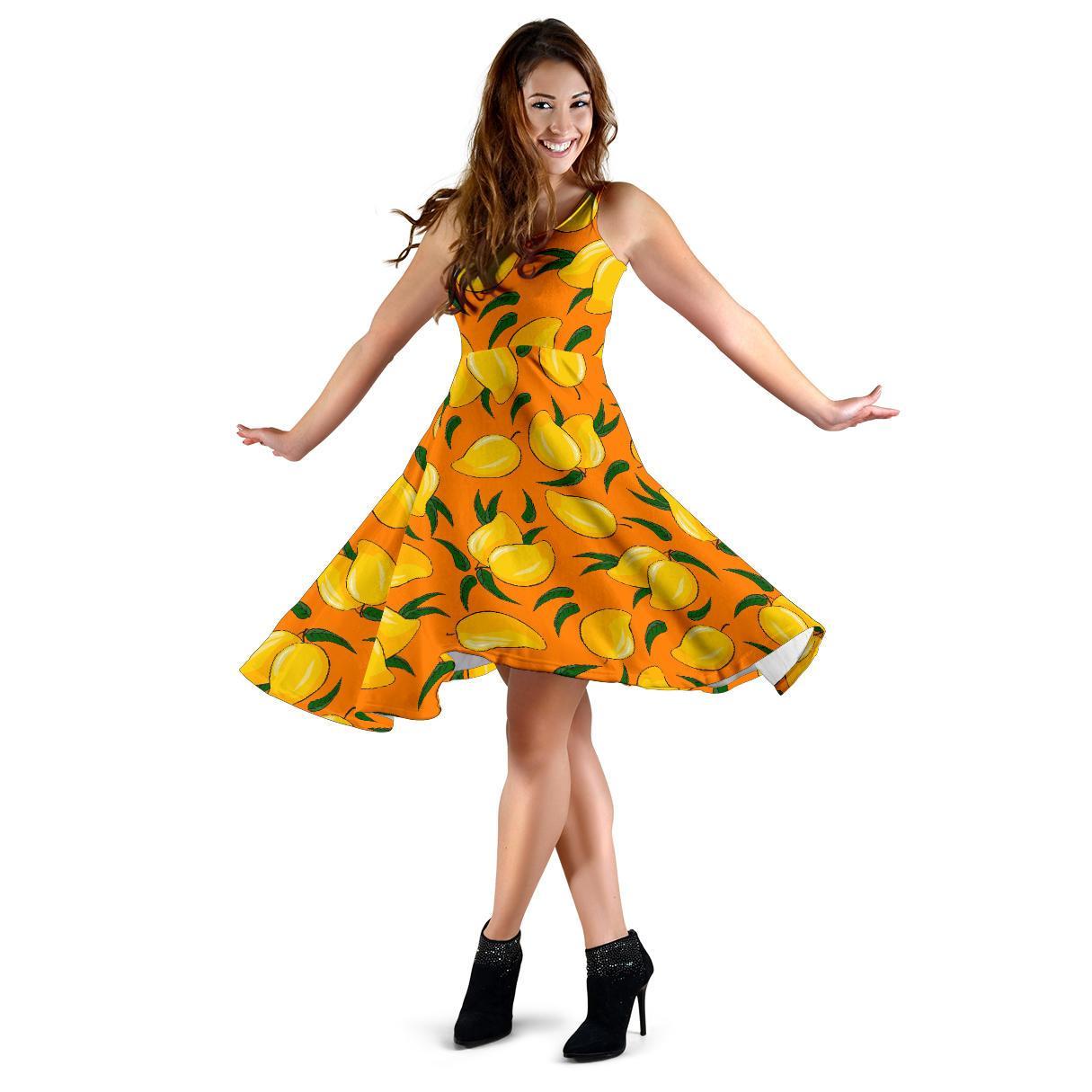 Mango Pattern Print Dress-grizzshop