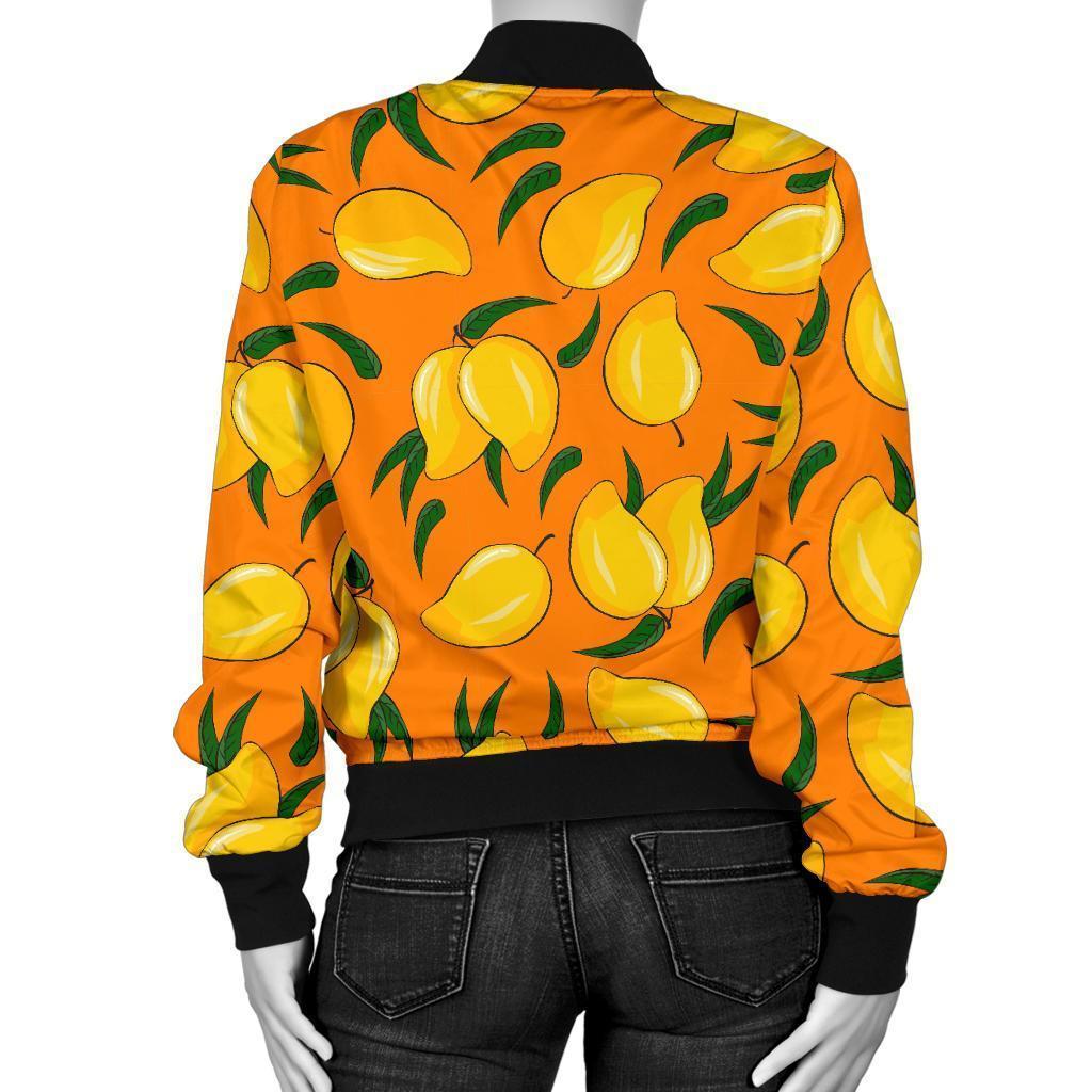 Mango Pattern Print Women Casual Bomber Jacket-grizzshop