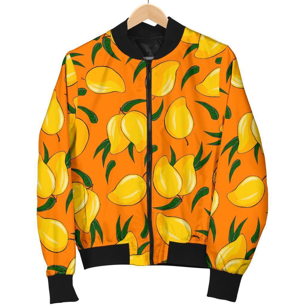 Mango Pattern Print Women Casual Bomber Jacket-grizzshop