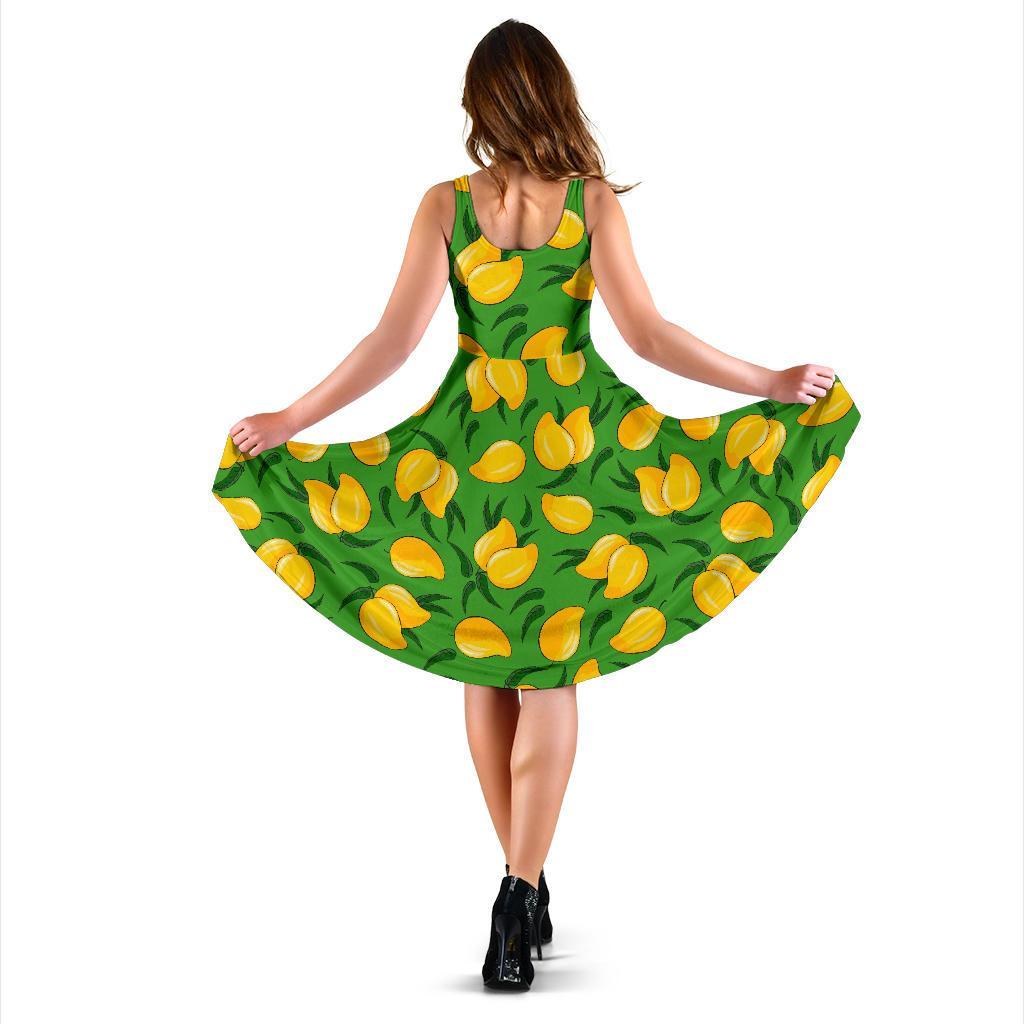 Mango Print Pattern Dress-grizzshop
