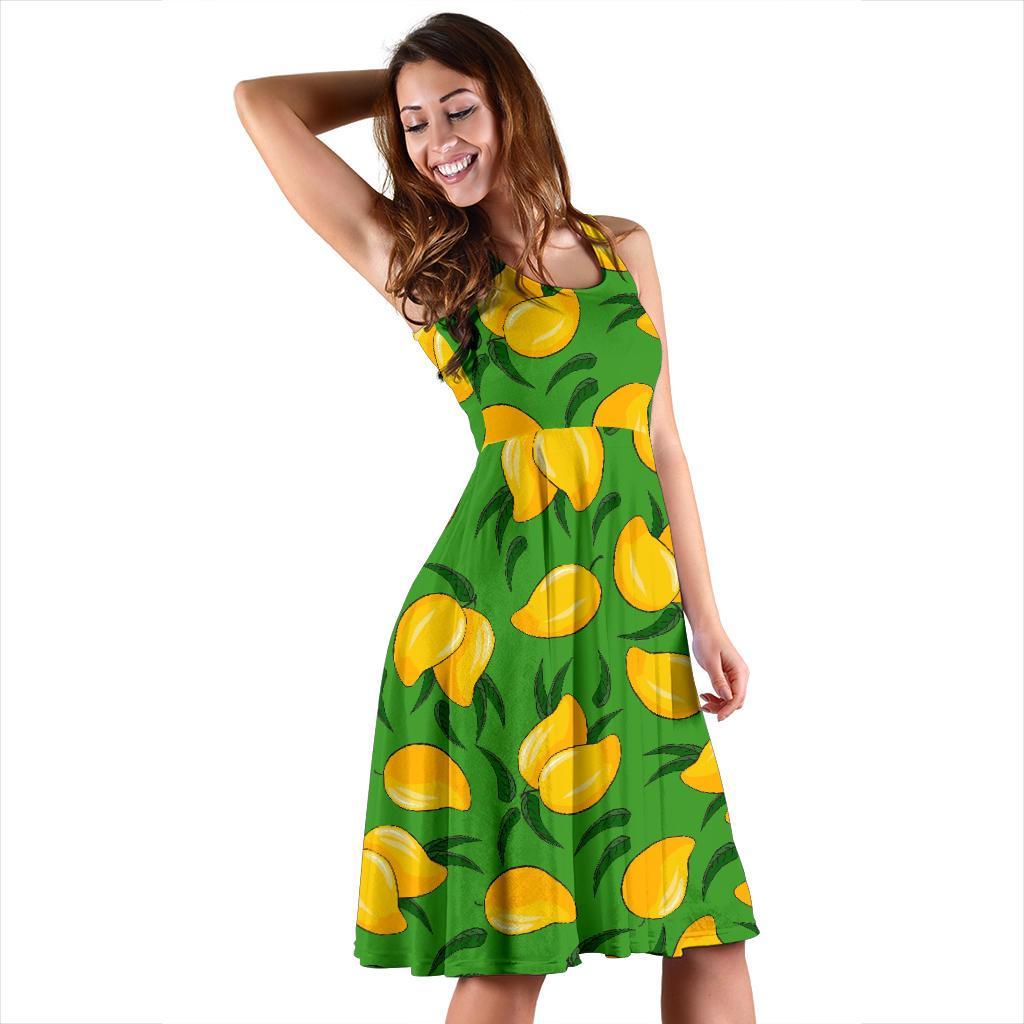 Mango Print Pattern Dress-grizzshop