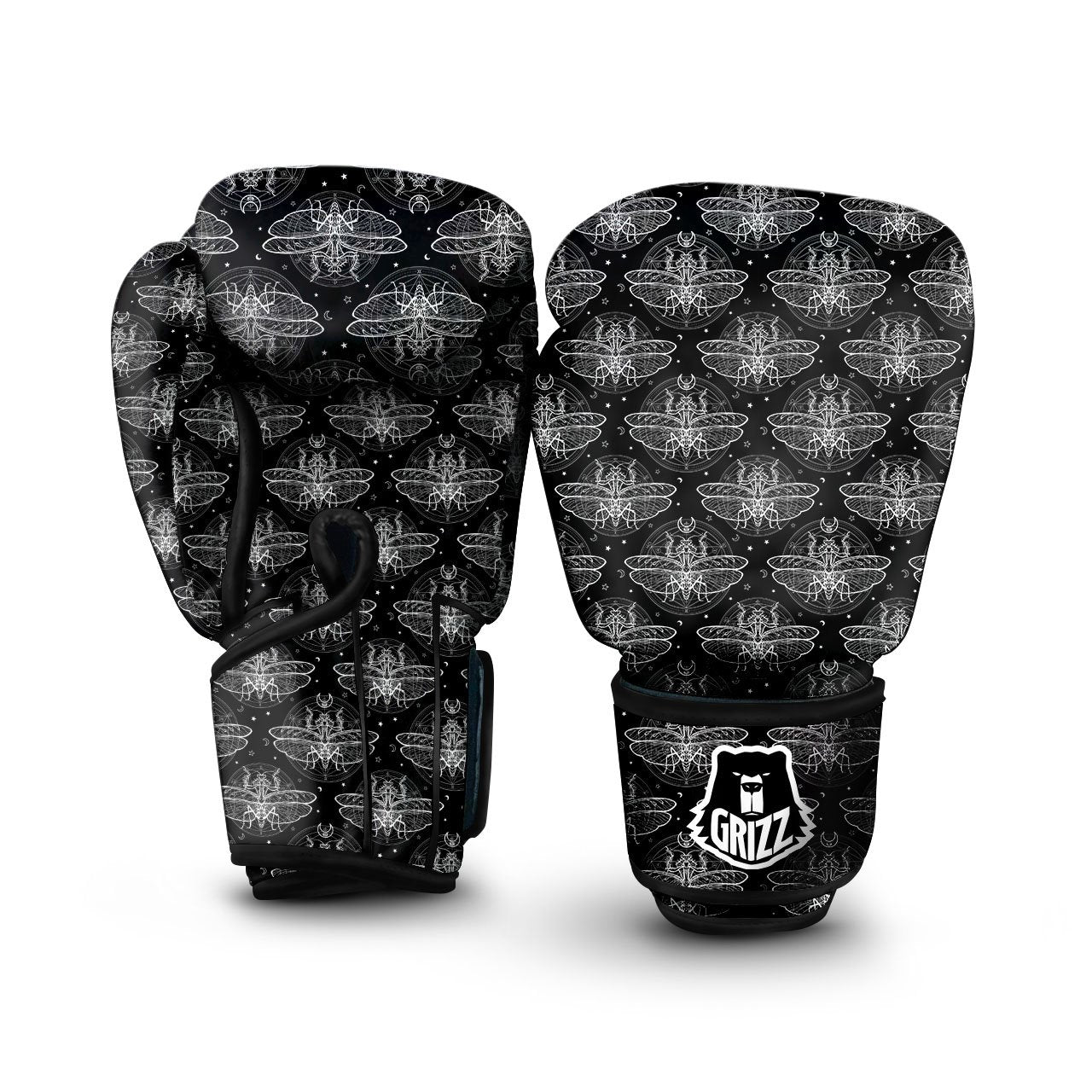 Mantis Animal Print Pattern Boxing Gloves-grizzshop