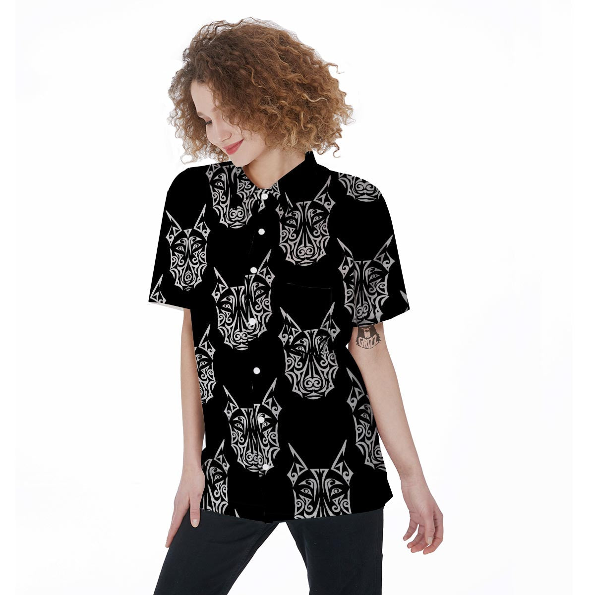 Maori Aztec Pitbull Women's Short Sleeve Shirts-grizzshop