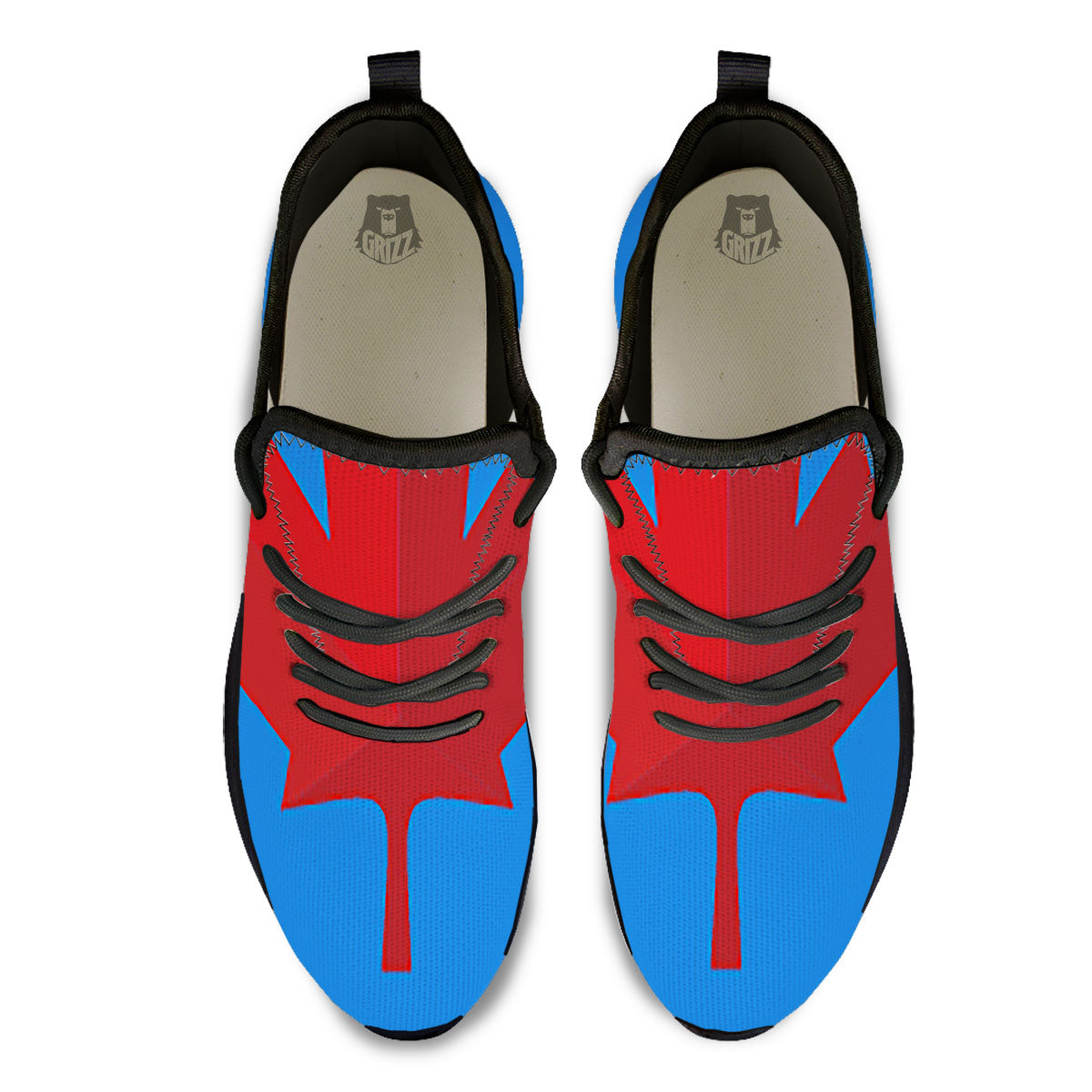 Maple Leaf Autumn Print Black Athletic Shoes-grizzshop