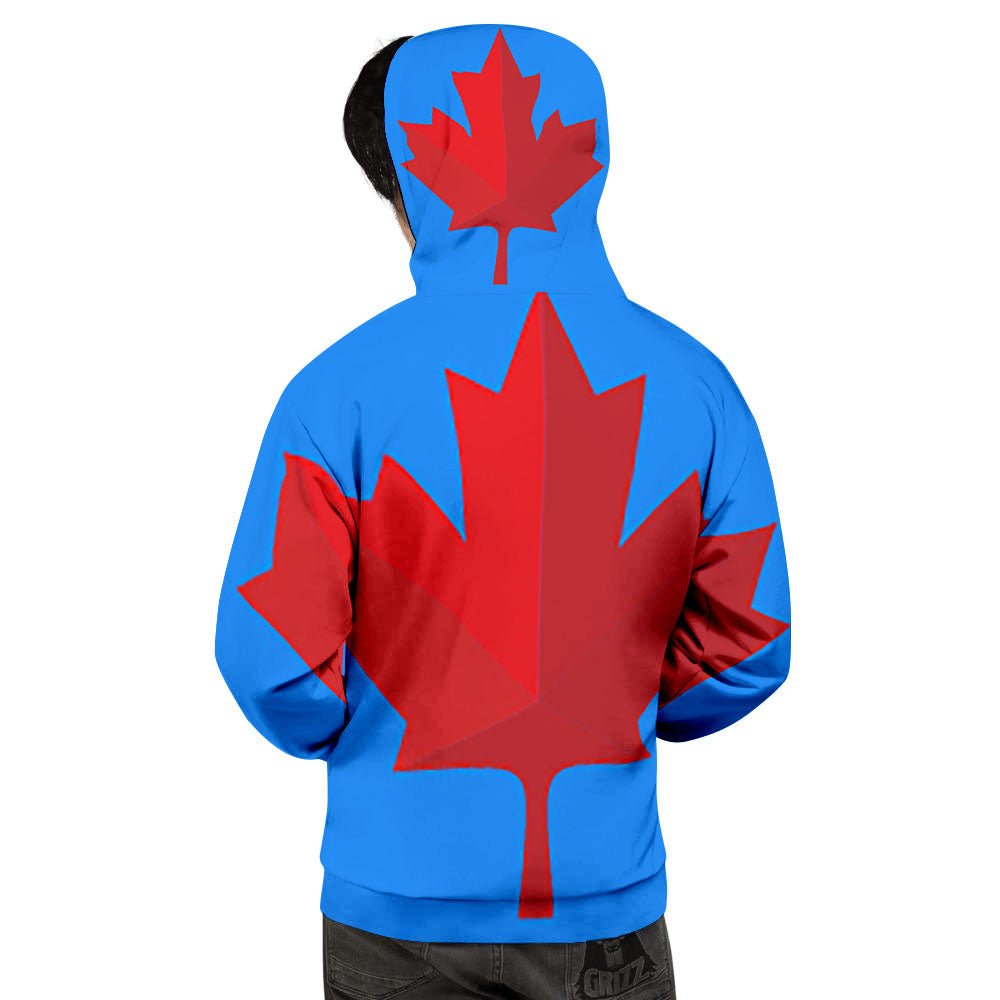 Maple Leaf Autumn Print Men's Hoodie-grizzshop