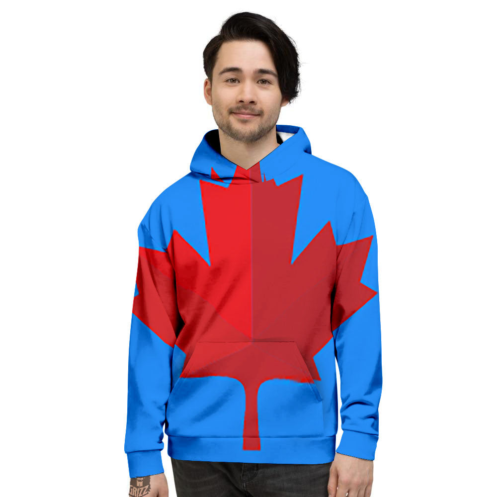 Maple Leaf Autumn Print Men's Hoodie-grizzshop