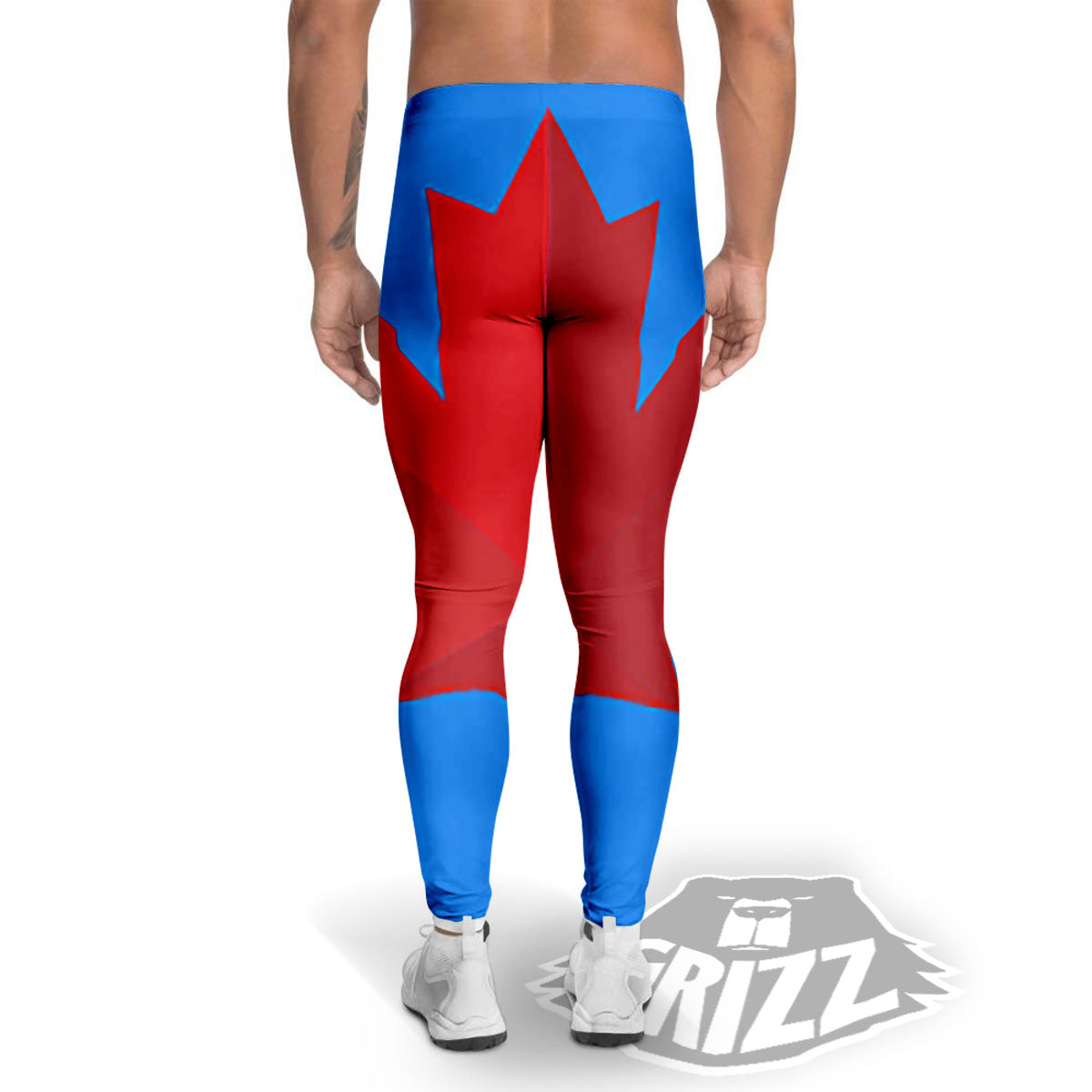 Maple Leaf Autumn Print Men's Leggings-grizzshop