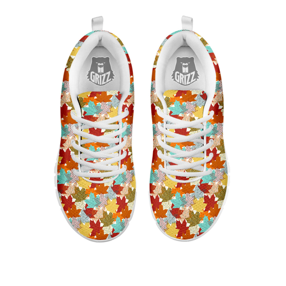 Maple Leaf Canadian Print Pattern White Sneaker-grizzshop