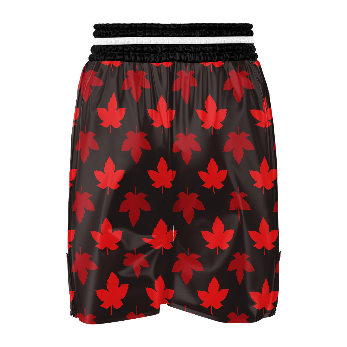 Maple Leaf Red Canadian Print Pattern Boxing Shorts-grizzshop