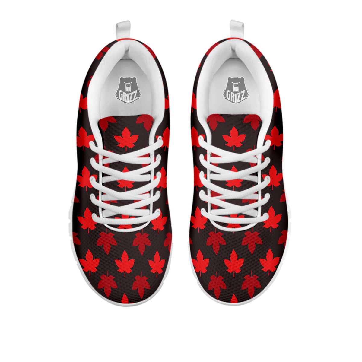 Maple Leaves Autumn Print Pattern White Sneaker-grizzshop