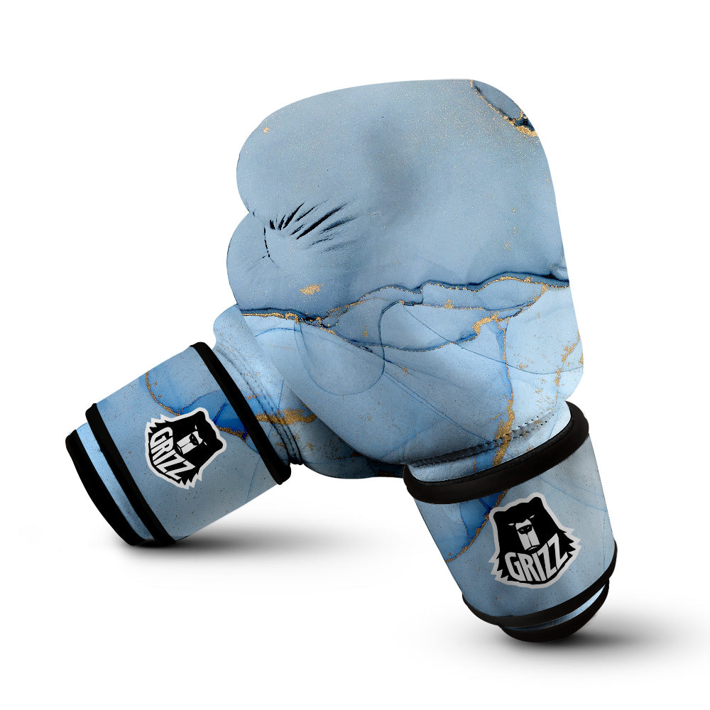 Marble Blue Print Boxing Gloves-grizzshop