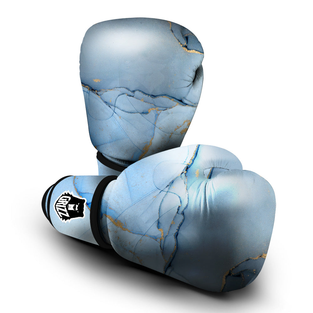 Marble Blue Print Boxing Gloves-grizzshop