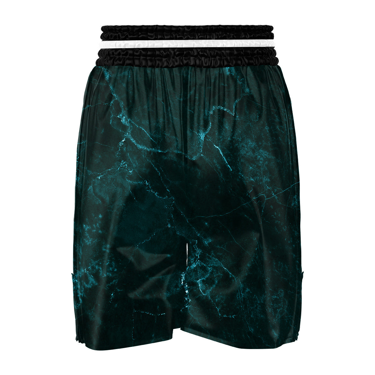 Marble Dark Green Print Boxing Shorts-grizzshop