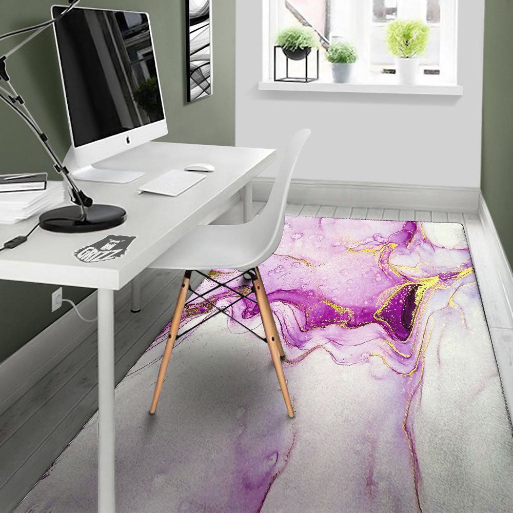 Marble Liquid Purple Print Pattern Floor Mat-grizzshop