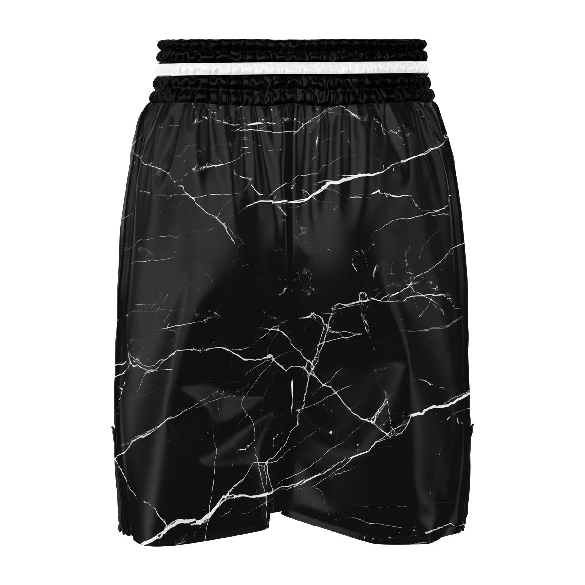 Marble Scratch Black White Print Boxing Shorts-grizzshop