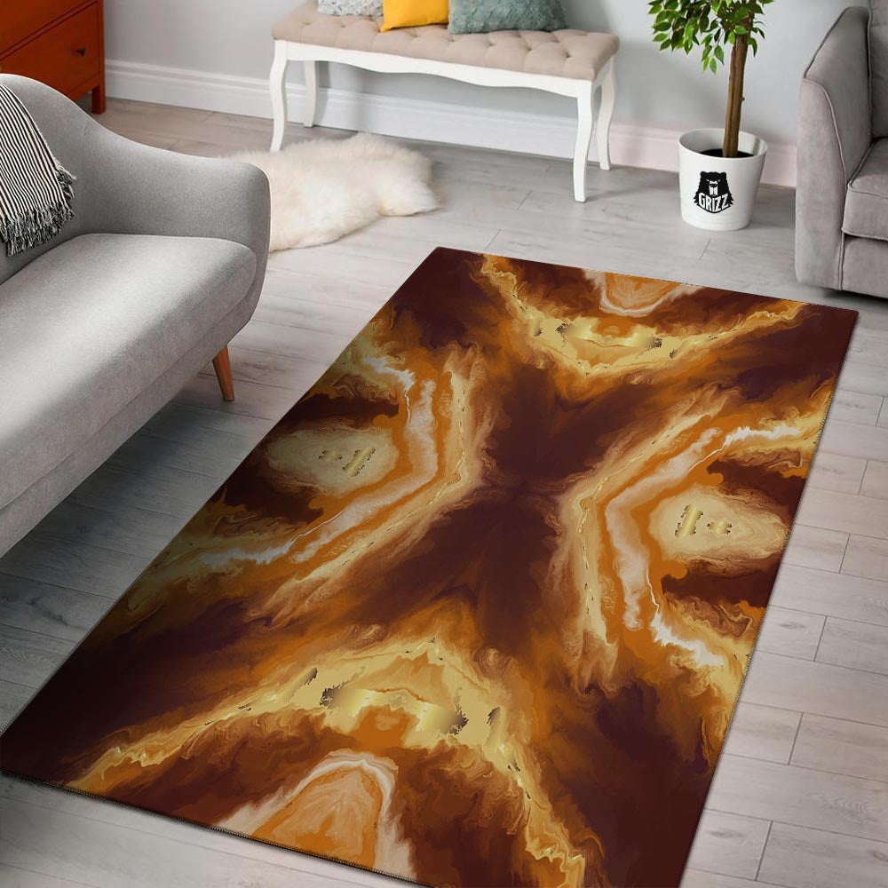 Marble Sugar Brown Print Pattern Floor Mat-grizzshop