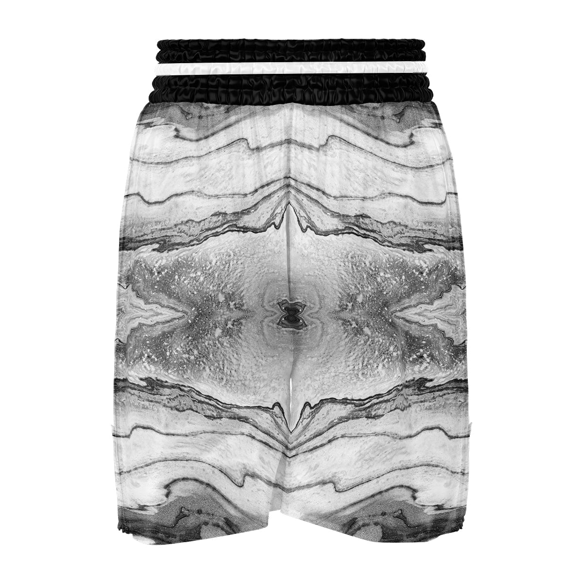 Marble White Gray Print Pattern Boxing Shorts-grizzshop