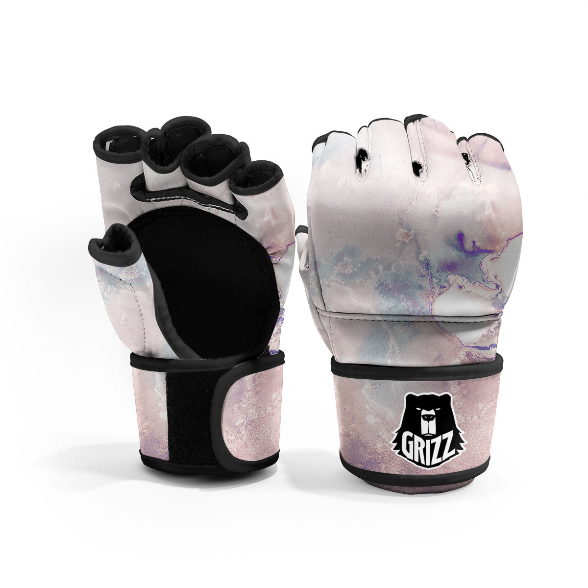 Marble White Ruby Print MMA Gloves-grizzshop