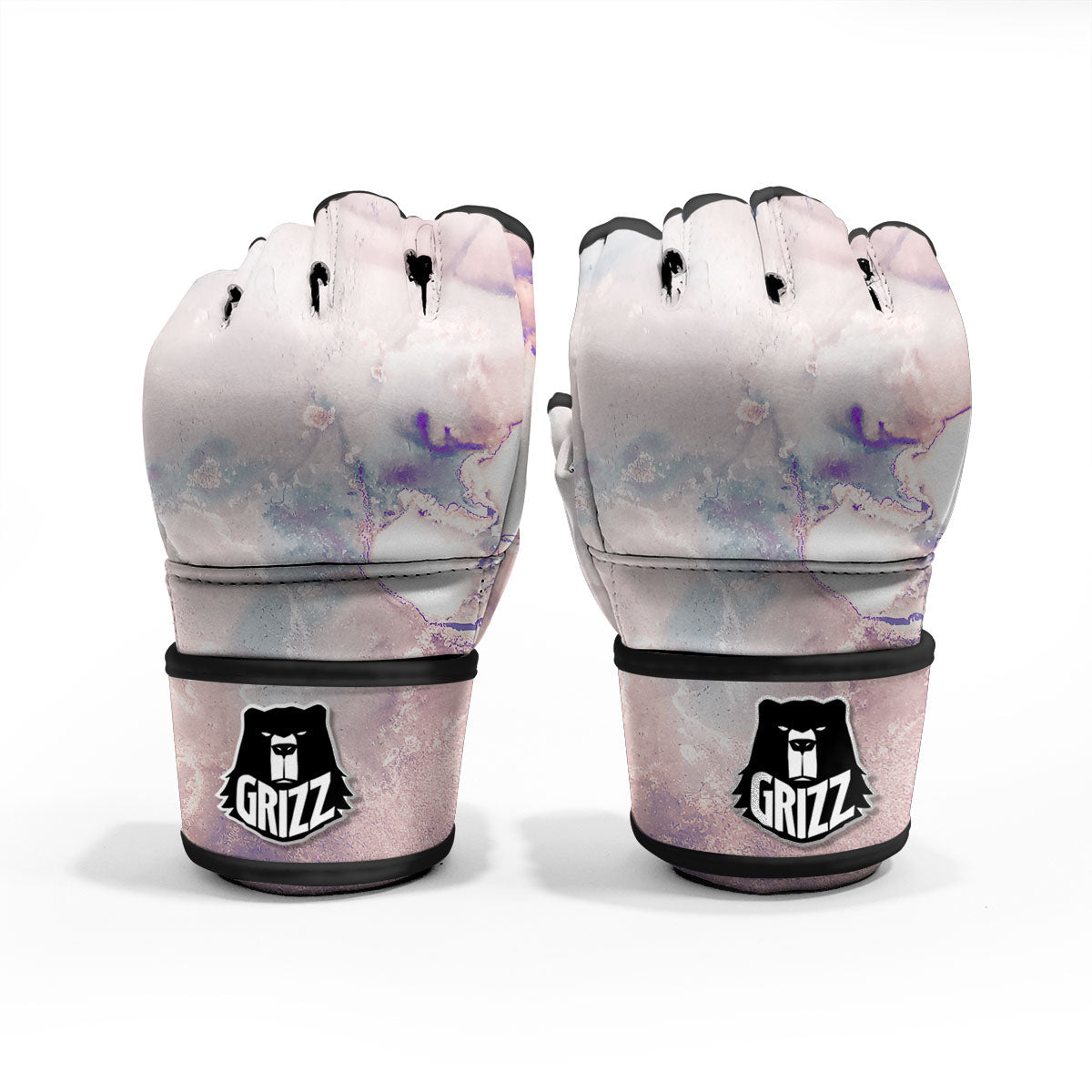 Marble White Ruby Print MMA Gloves-grizzshop